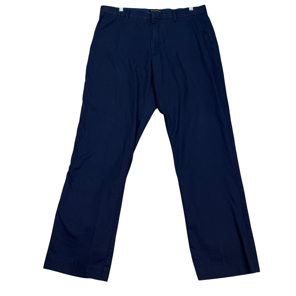 Banana Republic Pants Men 35x32 Navy Blue Chino Flat Front Tailored Slim Fit EUC